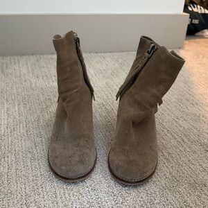Dolce Vita Tan Suede Ankle Booties
